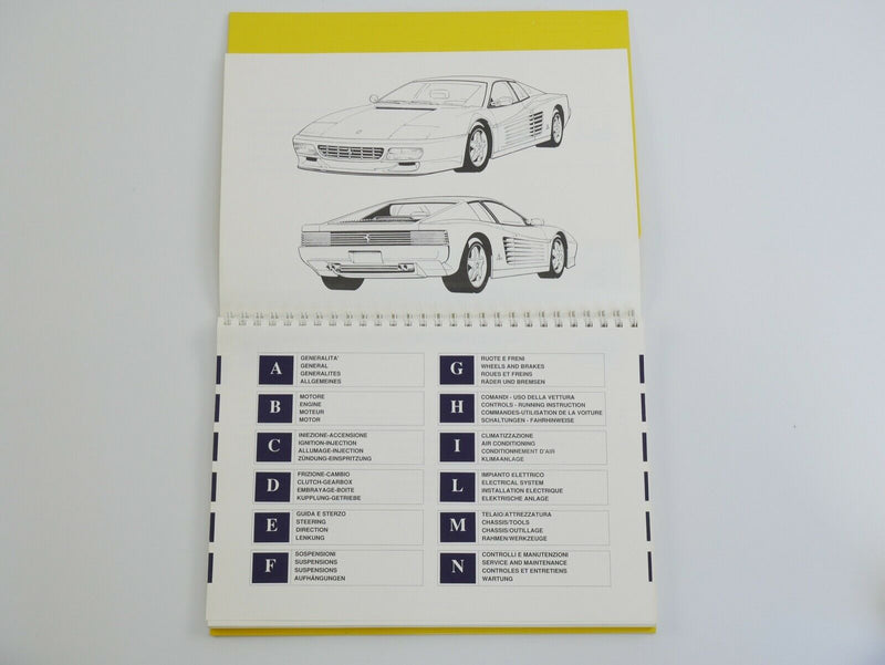 Ferrari 512 TR Owner's Handbook Manual Schedoni Pouch
