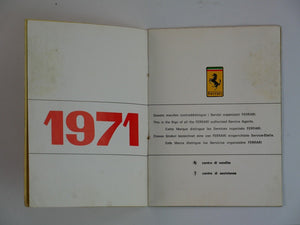 1971 Ferrari 246 Dino Manual Pouch