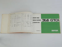 Ferrari 365 GTC/4 Spare Parts Catalogue Manual