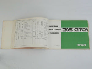 Ferrari 365 GTC/4 Spare Parts Catalogue Manual