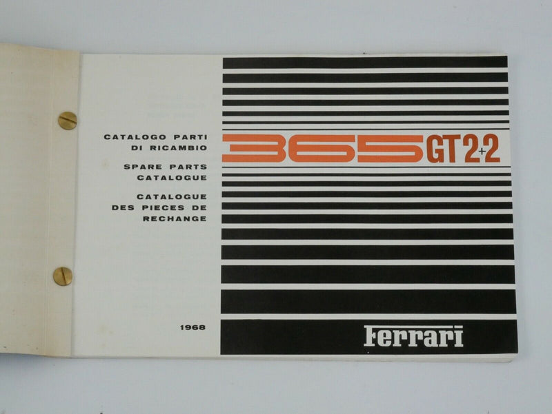 Ferrari 365 GT Spare Parts Catalogue Manual