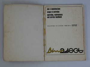 1974 Ferrari 246 Dino Owner's Manual Pouch 