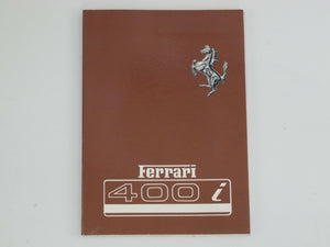 Ferrari 400i Owner's Manual Handbook