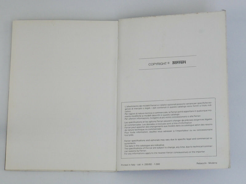 Ferrari 400i Owner's Manual Handbook