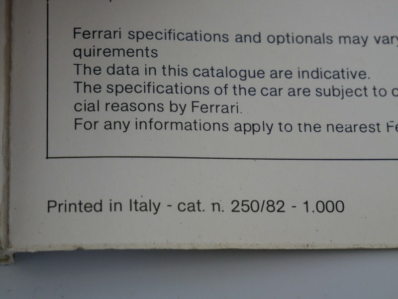 Ferrari 400i Owner's Manual Handbook