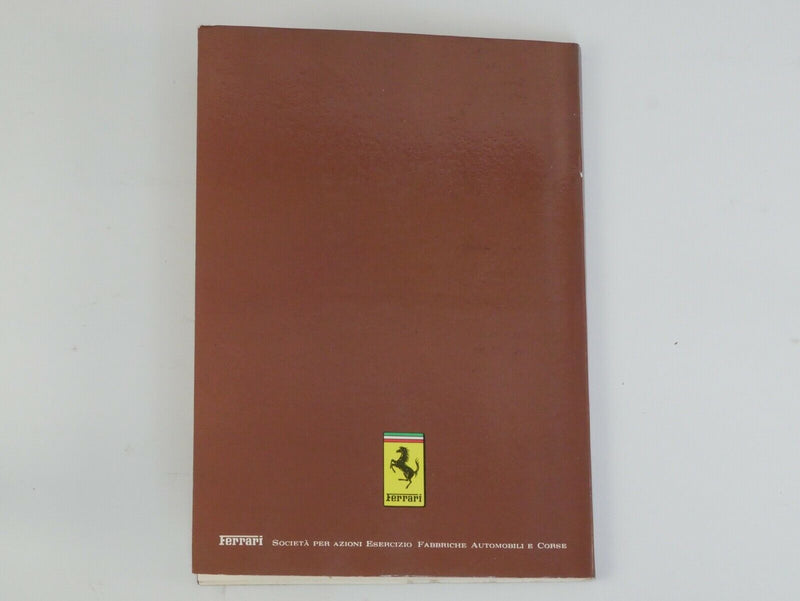 Ferrari 400i Owner's Manual Handbook