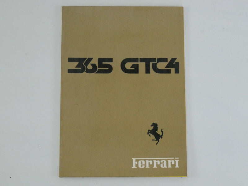  Ferrari 365 GTC/4 Owner's Manual Handbook