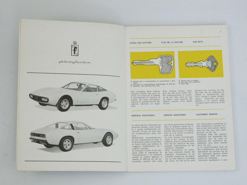 Ferrari 365 GTC/4 Owner's Manual Handbook