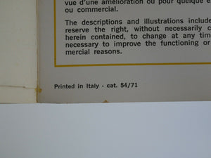  Ferrari 365 GTC/4 Owner's Manual Handbook