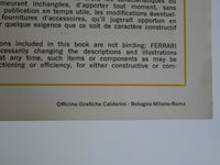  Ferrari 365 GTC/4 Owner's Manual Handbook