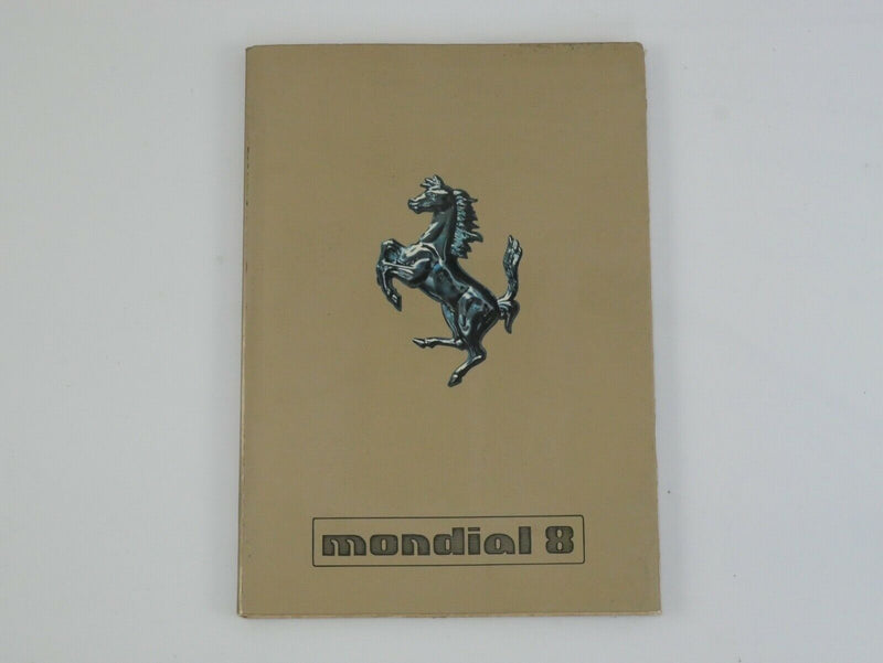  Ferrari Mondial 8 Owner's Handbook Manual