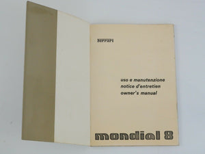  Ferrari Mondial 8 Owner's Handbook Manual