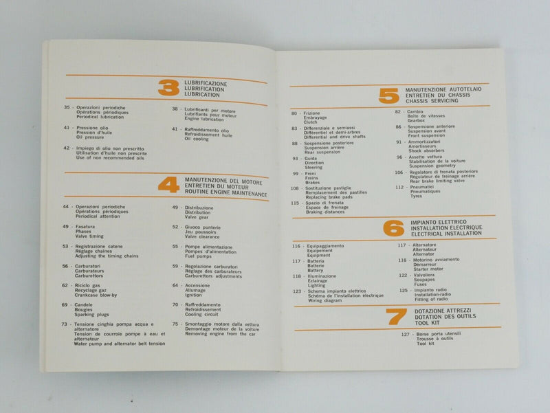 Ferrari 246 Dino Owner's Manual Handbook