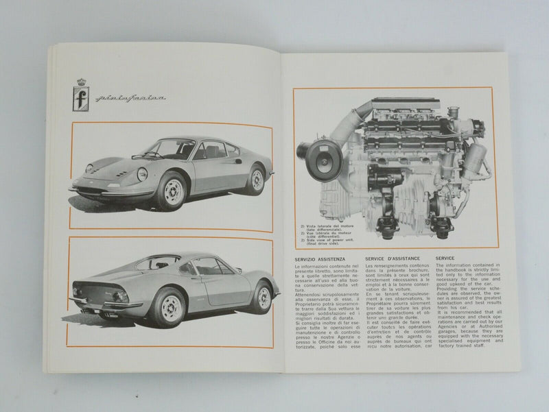 Ferrari 246 Dino Owner's Manual Handbook