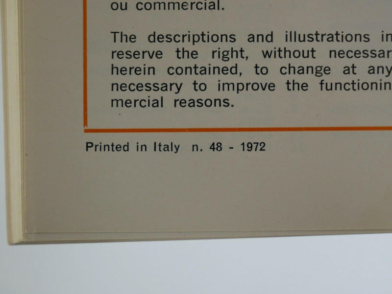Ferrari 246 Dino Owner's Manual Handbook