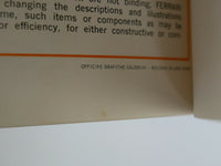 Ferrari 246 Dino Owner's Manual Handbook