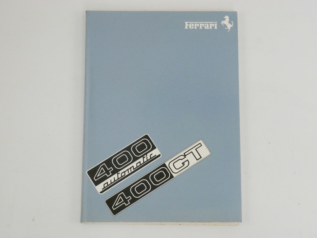 Ferrari 400 GT Owner's Manual Handbook