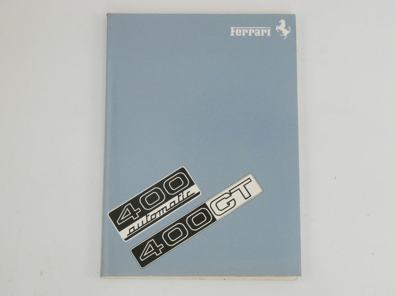 Ferrari 400 GT Owner's Manual Handbook