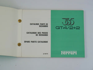 Ferrari 365 GT4 2+2 Owner's & Parts Manuals Handbook