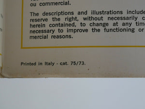 Ferrari 365 GT4 2+2 Owner's & Parts Manuals Handbook