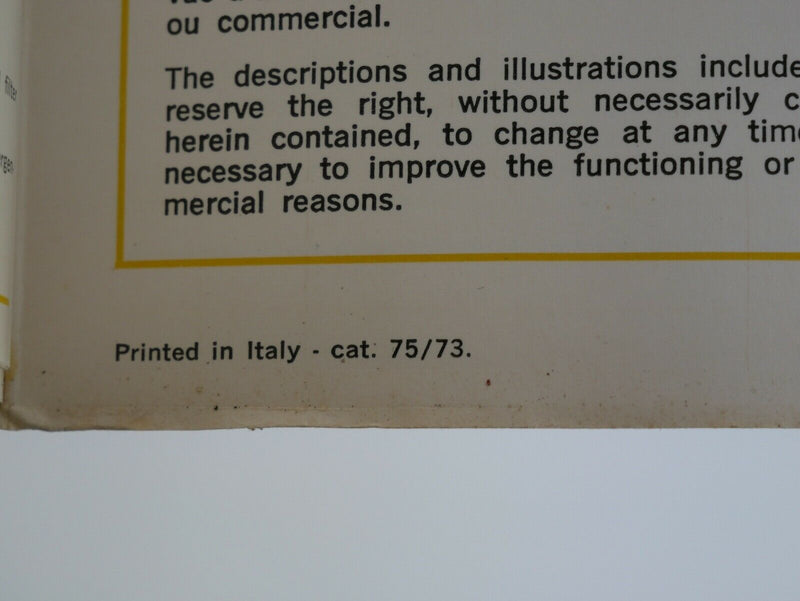Ferrari 365 GT4 2+2 Owner's & Parts Manuals Handbook