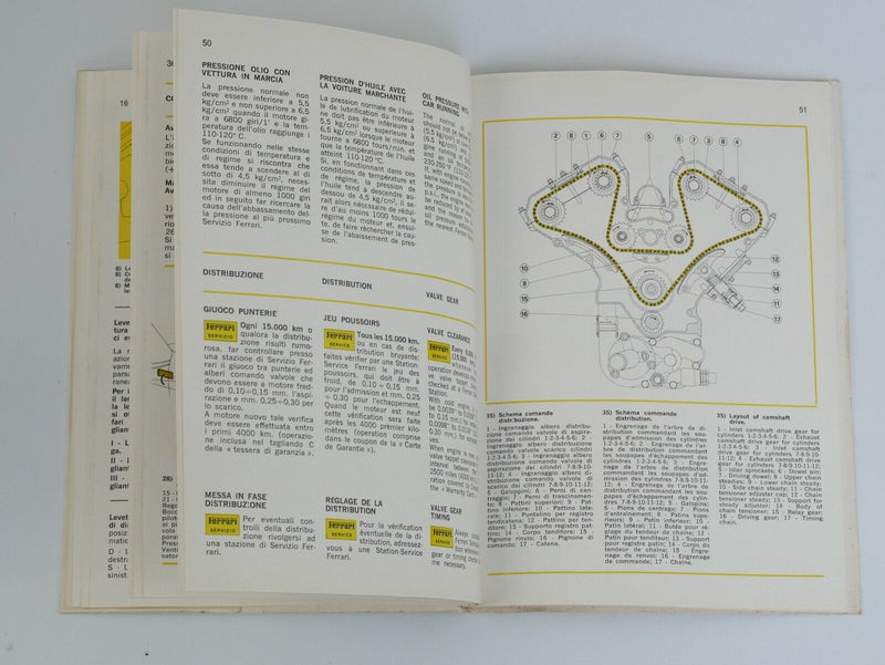 Ferrari 365 GT4 2+2 Owner's Manual Handbook