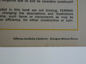 1973-76 Ferrari 365 GT4 2+2 Owner's Manual Handbook