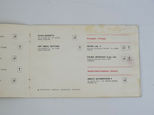 1969 Lamborghini Dealer Directory Manual Handbook Miura Islero Espada