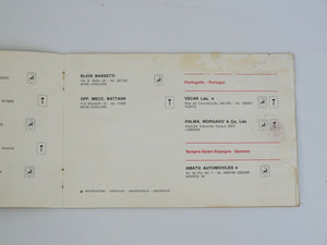 1969 Lamborghini Dealer Directory Manual Handbook Miura Islero Espada