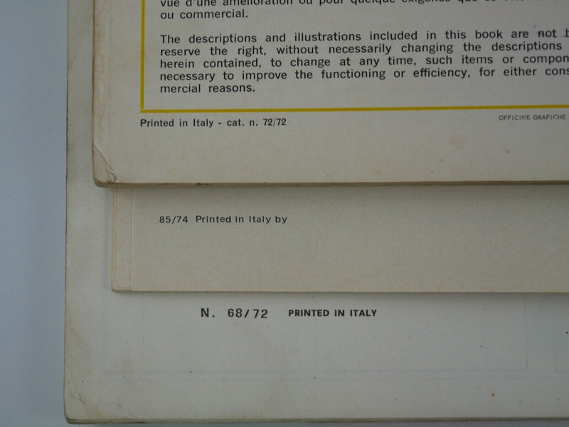 1974 Ferrari 246 Dino Owner's Manual Pouch 