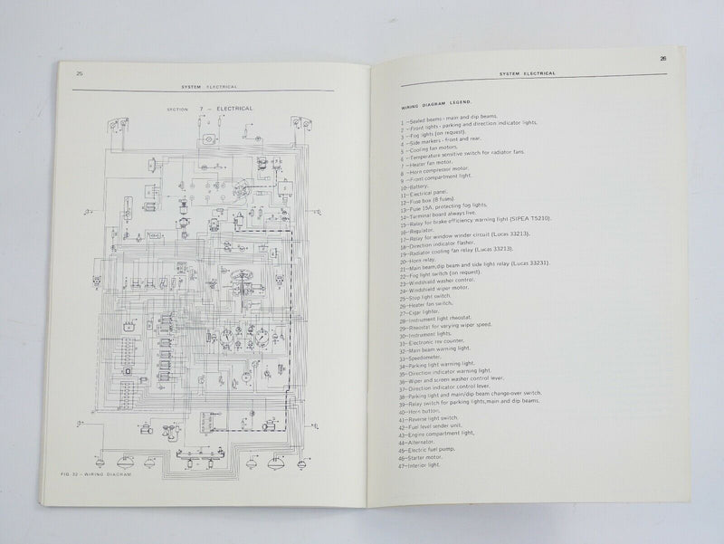 1972 Ferrari 246 GT Dino Chassis Service Abstract Manual