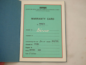 1974 Ferrari 246 GT Dino 07528 Owner's Manual Pouch Set
