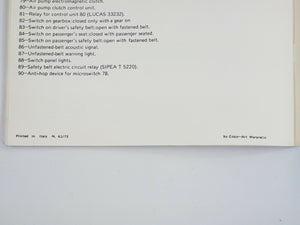 1972 Ferrari 246 GT Dino Chassis Service Abstract Manual